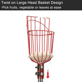 DS BS Fruit Picker Pole with Basket Telescoping