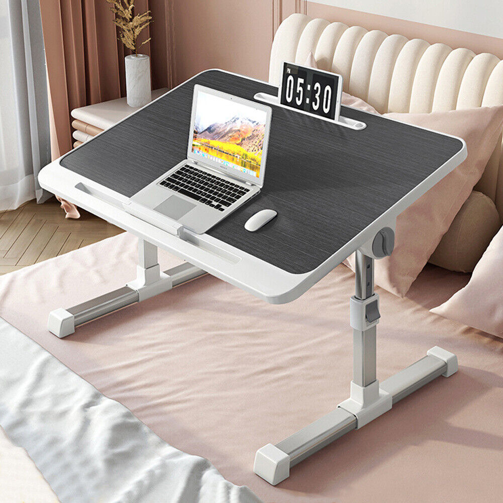 DS BS  Adjustable Laptop Bed Table with Heights and Angles-Gray