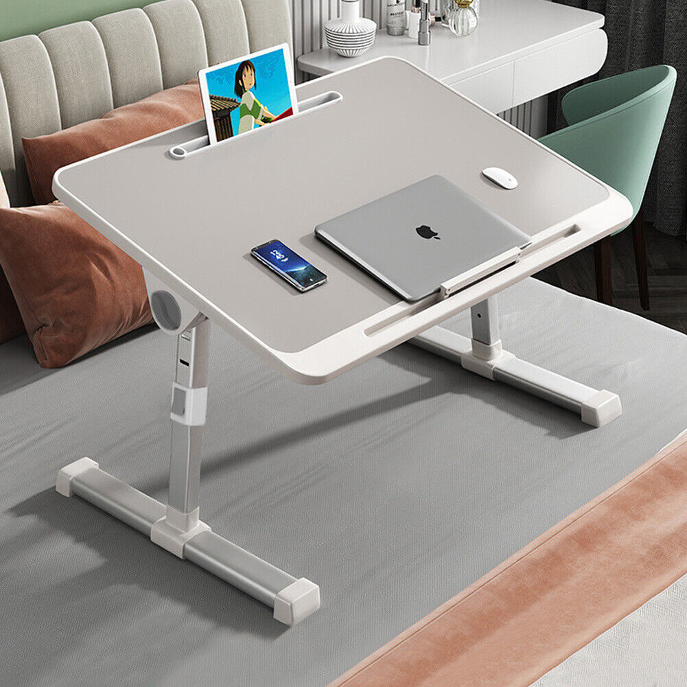 DS BS  Adjustable Laptop Bed Table with Heights and Angles-Gray
