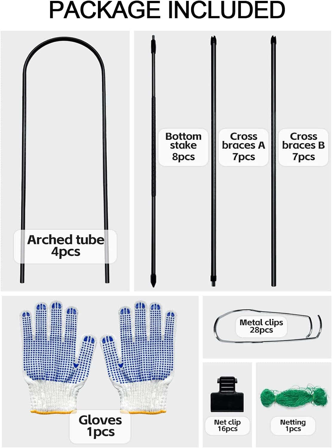 DS BS U-Shape Adjustable Garden Trellis for Climbing Plants