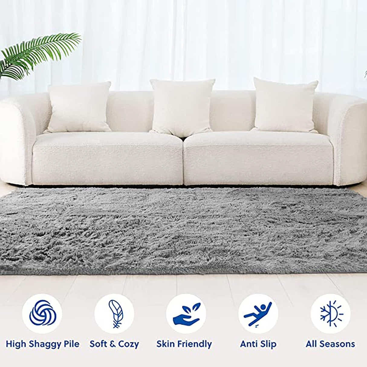 DS BS Ultra-Soft Polyester Area Rug 160x230cm