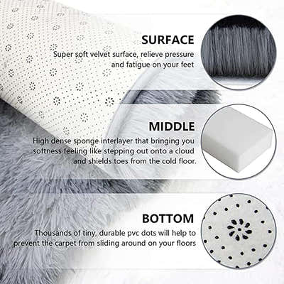 DS BS Ultra-Soft Polyester Area Rug 160x230cm