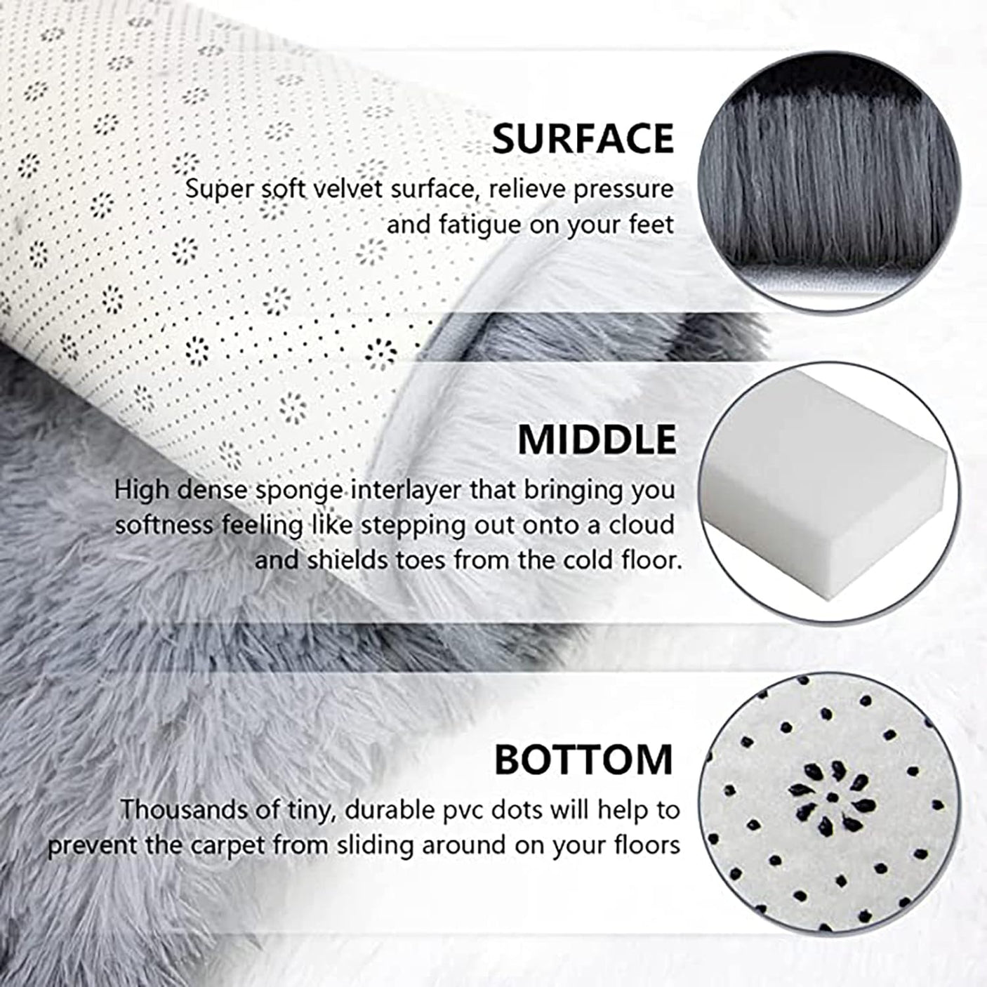 DS BS Ultra-Soft Polyester Area Rug 160x230cm