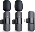 DS BS 2Pack Wireless Lavalier Lapel Microphone for iPhone, iPad