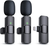 DS BS 2Pack Wireless Lavalier Lapel Microphone for iPhone, iPad