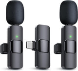 DS BS 2Pack USB C Wireless Microphone for Android Phone Laptop