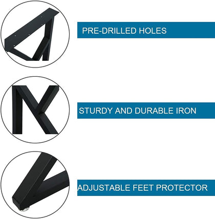 DS BS Set Of 2 K-Shape Table Legs