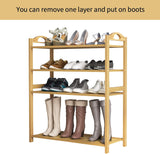 DS BS 6-Tier Bamboo Shoe Rack Shoe Storage Organizer
