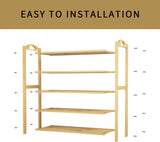 DS BS 5-Tier Bamboo Shoe Rack Shoe Storage Organizer