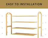 DS BS 4-Tier Bamboo Shoe Rack Shoe Storage Organizer