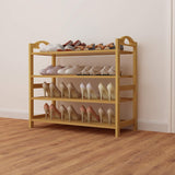 DS BS 4-Tier Bamboo Shoe Rack Shoe Storage Organizer
