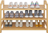 DS BS 3-Tier Bamboo Shoe Rack Shoe Storage Organizer