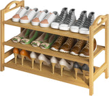 DS BS 3-Tier Bamboo Shoe Rack Shoe Storage Organizer