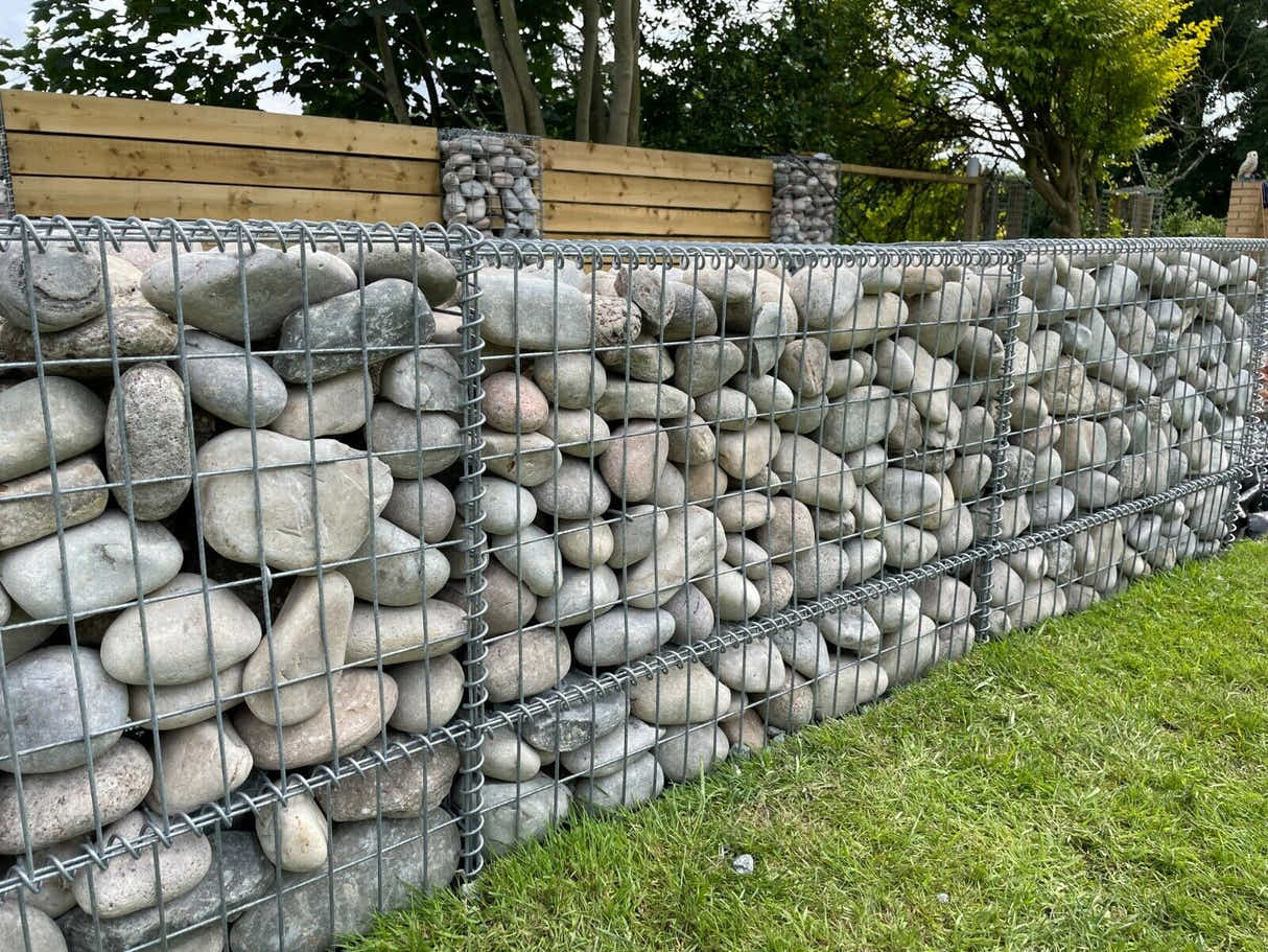 DS BS  Gabion Baskets Garden Mesh Cages Wire Stone 100X100X100CM