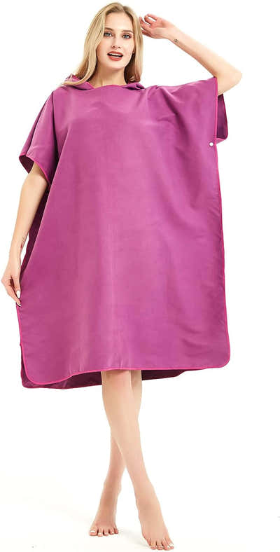 DS BS Changing Robe Towel with Hood - Red