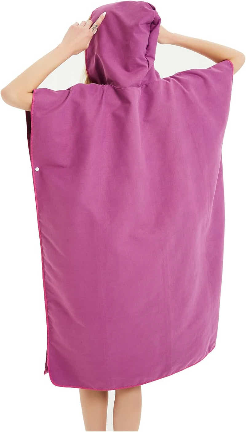 DS BS Changing Robe Towel with Hood - Red