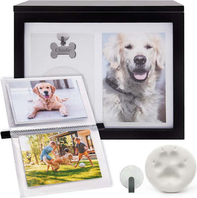 DS BS Personalized Wooden Memorial Dog Urn