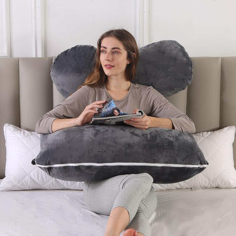 DS BS Pregnancy Body Pillow For Belly Support-Gray