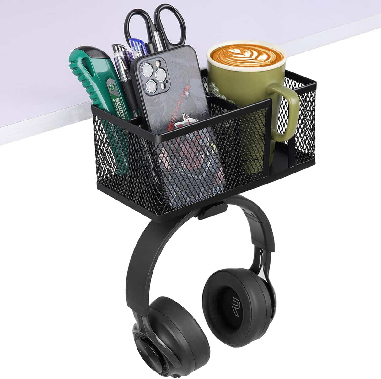 DS BS 3-in-1 Clip-On Desk Organizer