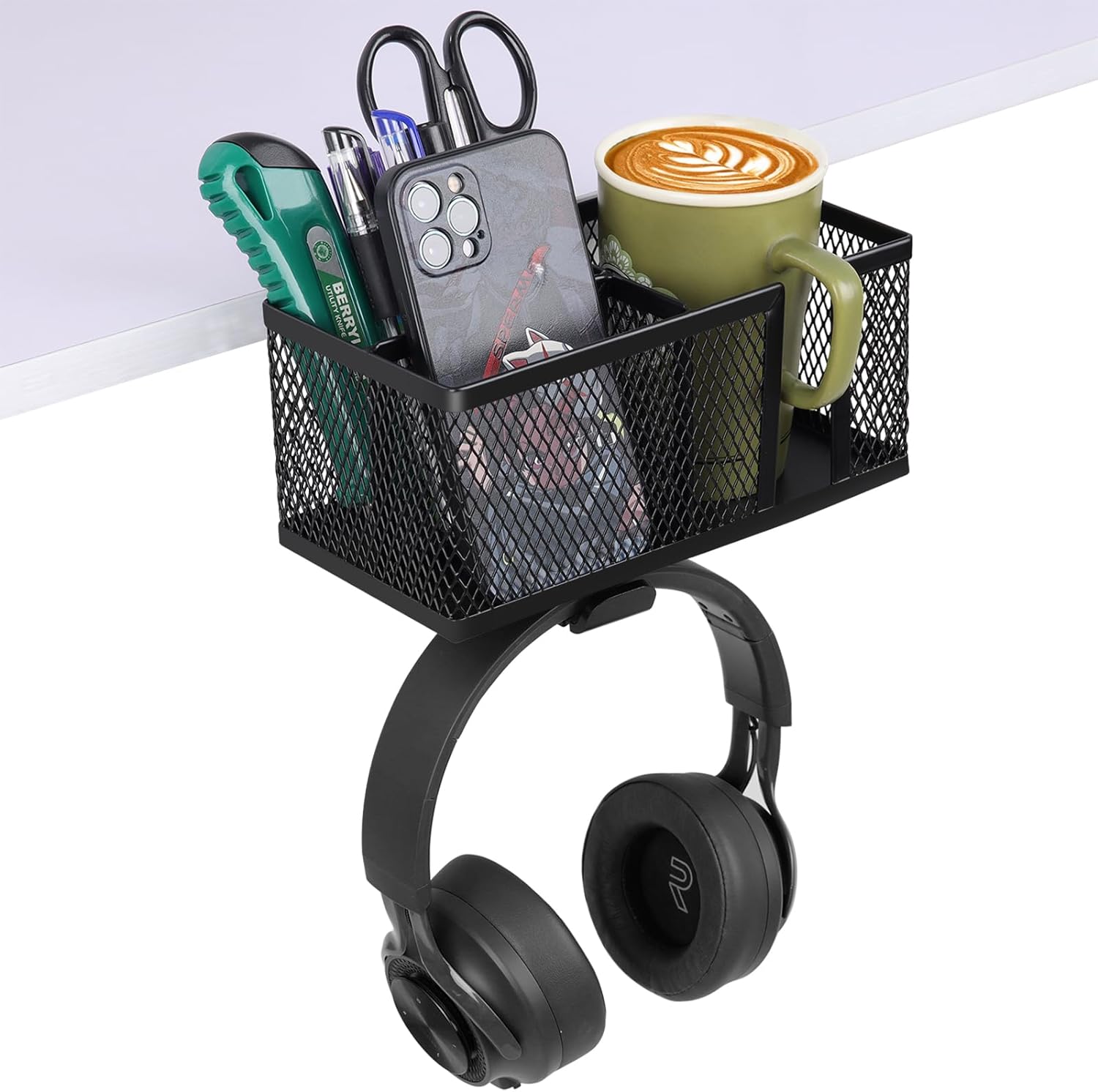 DS BS 3-in-1 Clip-On Desk Organizer