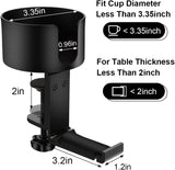 DS BS 2 in 1 Table Cup Holder with Headphone Hanger