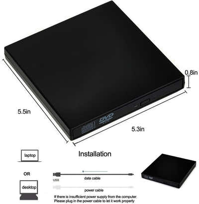 DS BS External USB Mobile DVD Player CD Burner