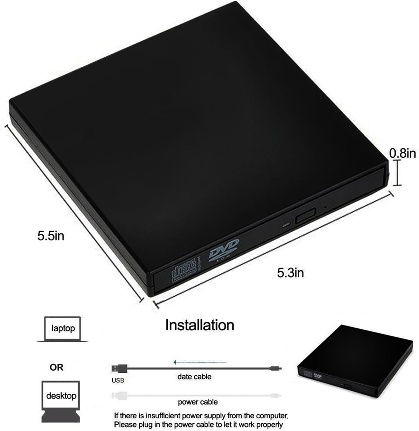 DS BS External USB Mobile DVD Player CD Burner