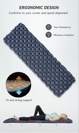 DS BS Single Inflatable Camping Mattress Sleeping pad - Blue