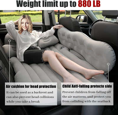 DS BS Car Air Mattress With 2 Pillows and Air Pump