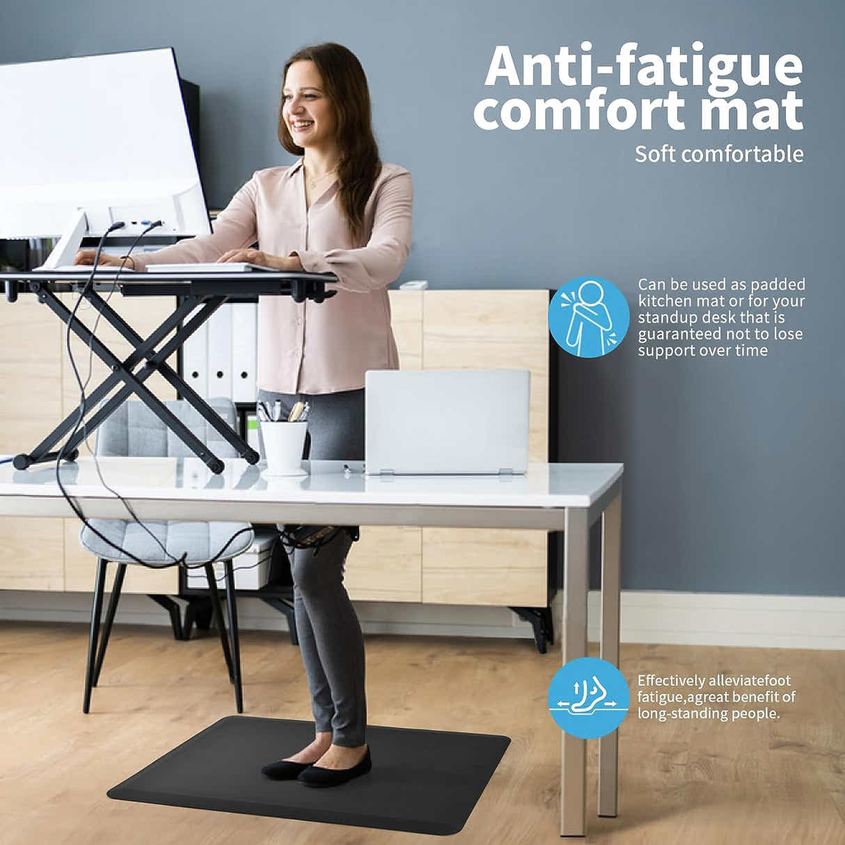 DS BS Anti-Fatigue Floor Mat for Kitchen Office-44×71cm