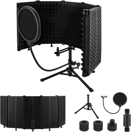 DS BS Portable Foldable Mic Shield with Triple Sound Insulation