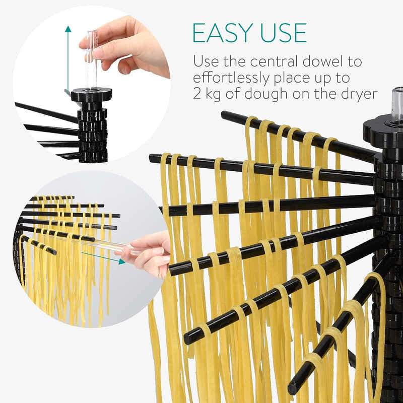 DS BS Rotating Pasta Drying Rack with 14 Rods