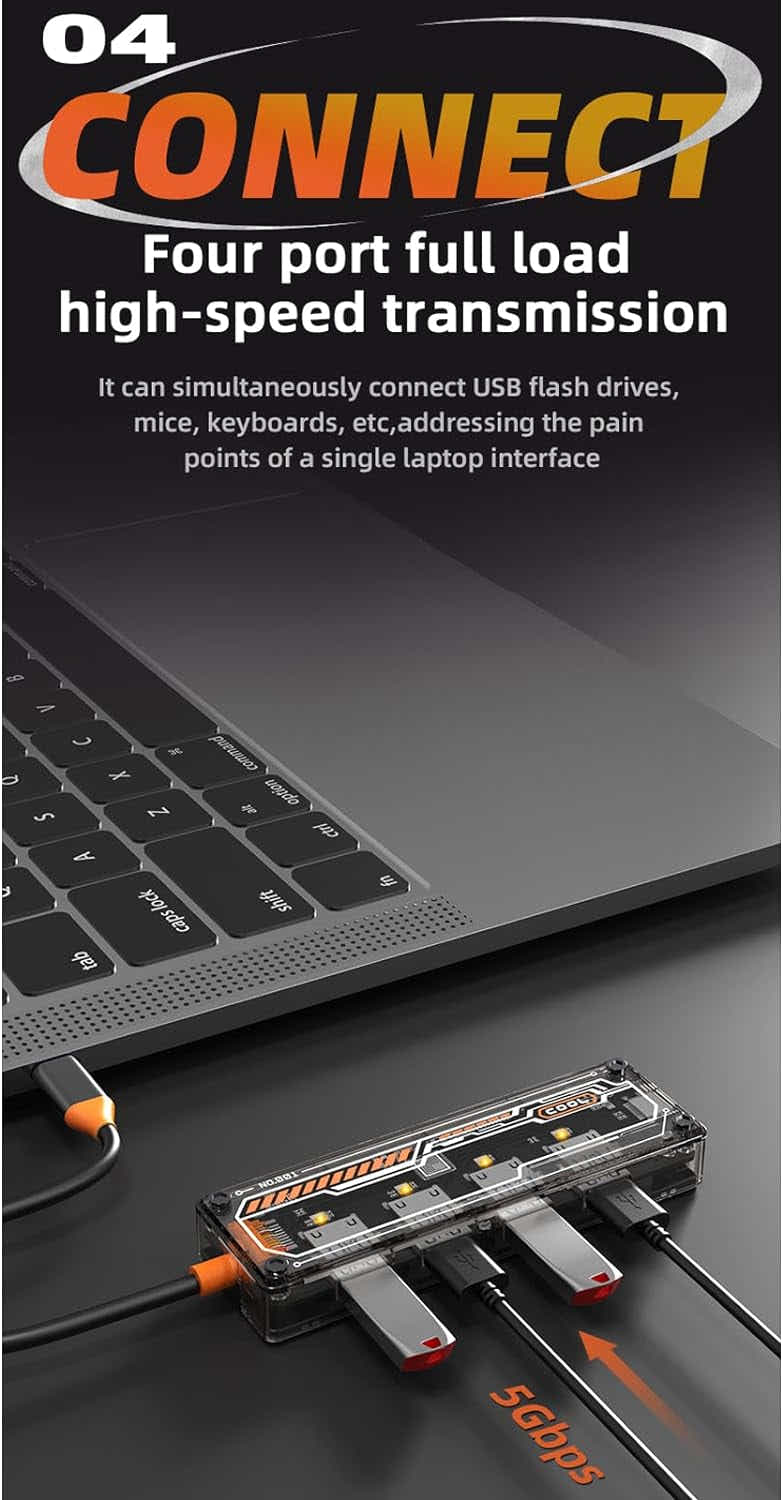 DS BS USB C Adapter Docking Station with 4-Ports