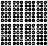 DS BS Set Of 12 Square Glass Storage Jars With 144pc Label Set