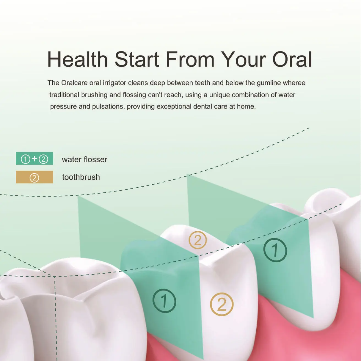 DS BS Portable Oral Irrigator for Teeth with 4 Nozzle