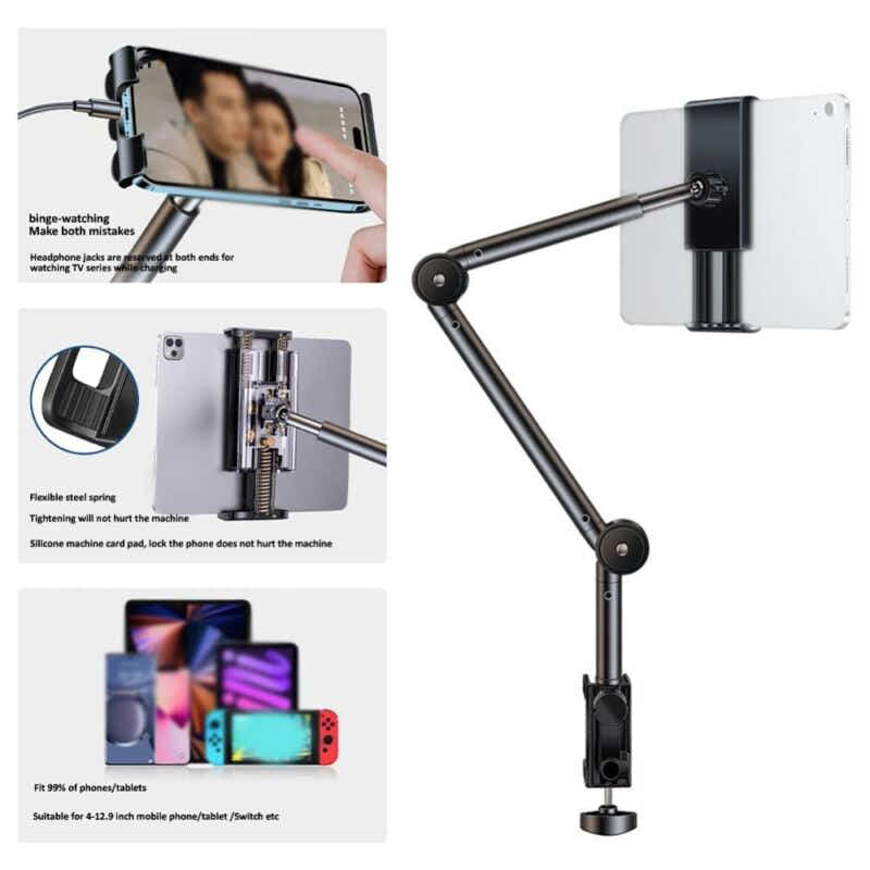 DS BS Lazy Tablet Mount Bracket Rotating Stand for Desk