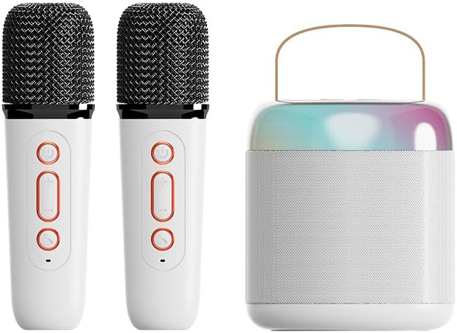 DS BS Portable Mini Karaoke Speaker With 2 Wireless Microphones