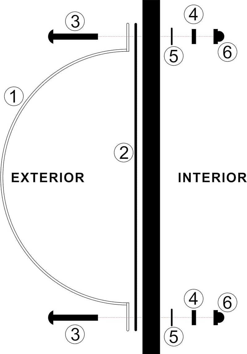 DS BS Acrylic Dome Dog Window for Fence to View Outside