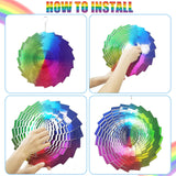DS BS Rainbow Wind Spinners Garden Decoration