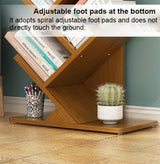 DS BS 6 Layer Tree Shape Bamboo Bookshelves