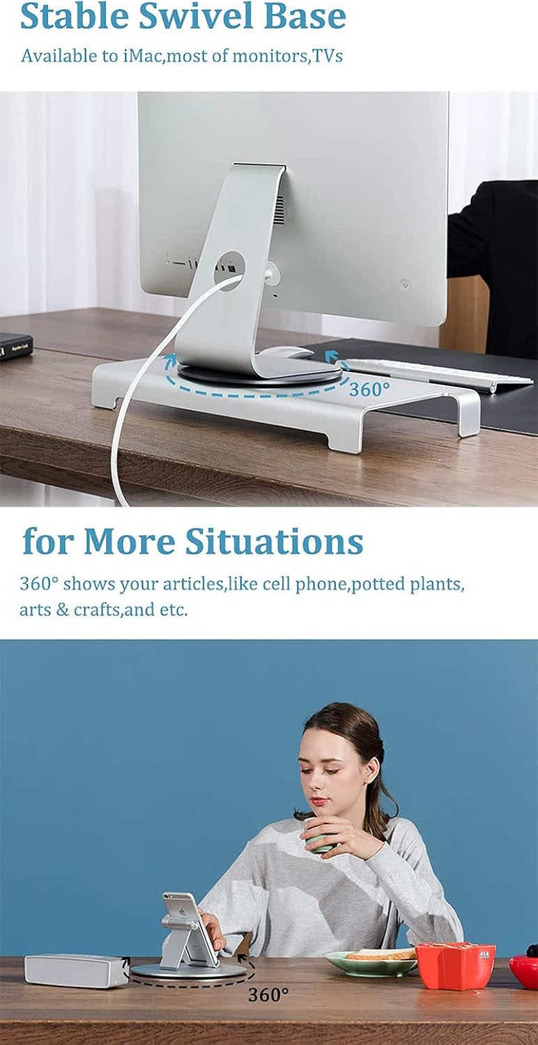 DS BS 360°Rotation Monitor Swivel Base