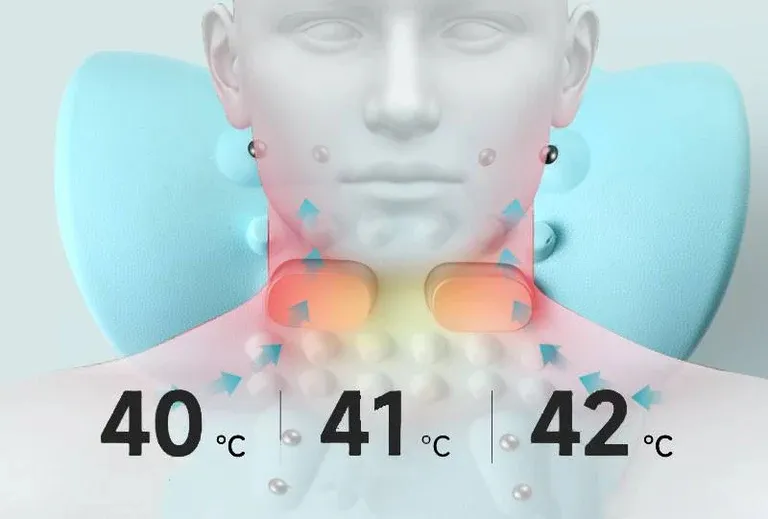 DS BS Neck Massager Pillow with Heating Acupuncture Vibration Massage