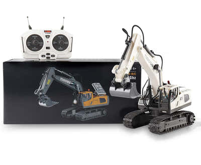 DS BS  11 Channel Remote Control Excavator Toy - White