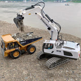 DS BS  11 Channel Remote Control Excavator Toy - White