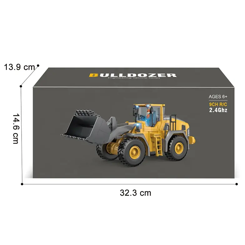 DS BS 9 Channel Remote Control Construction Bulldozer Toy