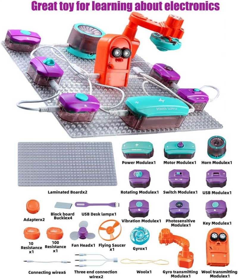 DS BS 34Pcs Science Experiments Circuit Board Kit