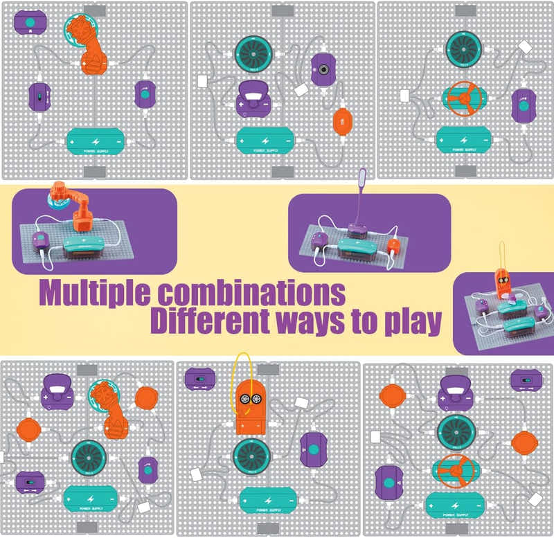 DS BS 34Pcs Science Experiments Circuit Board Kit