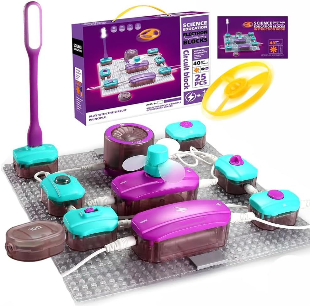 DS BS 25Pcs Science Experiments Circuit Board Kit