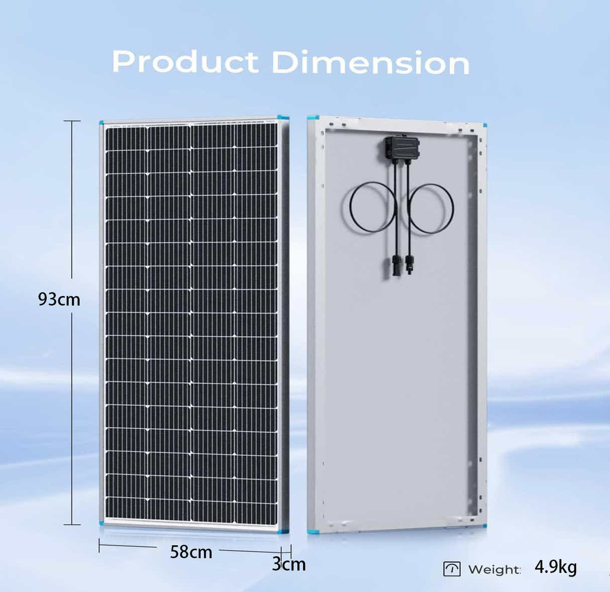 DS BS 100W Monocrystalline Solar Panel