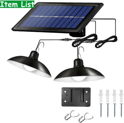 DS BS 2 Head Solar Pendant Light